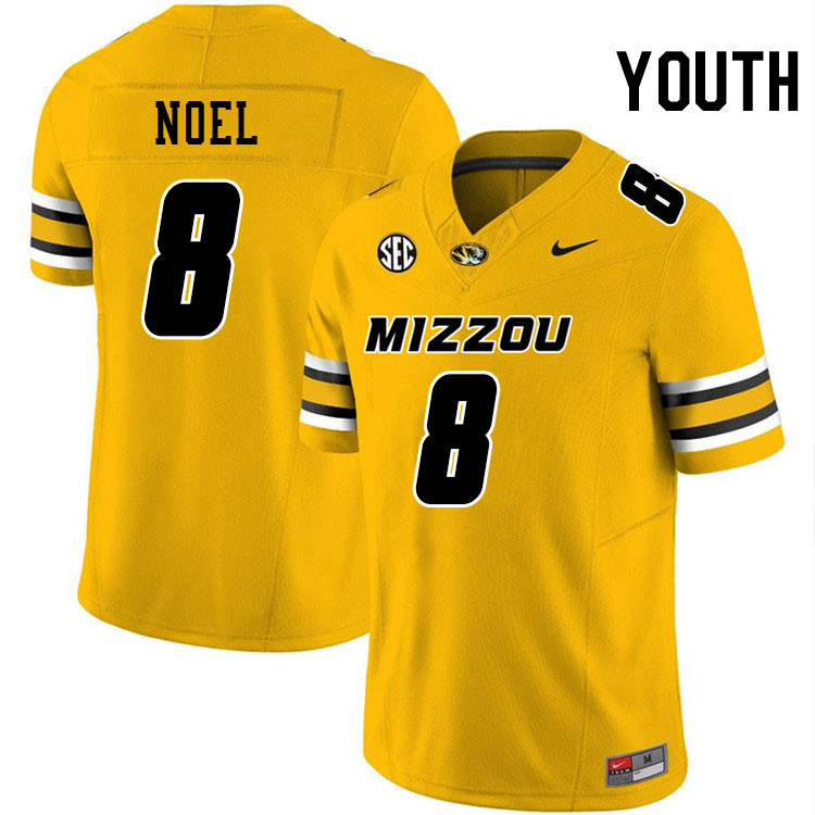 Youth #8 Nate Noel Missouri Tigers College Football Jerseys Stitched-Gold